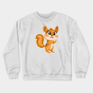 Cute Chipmunk Drawing Crewneck Sweatshirt